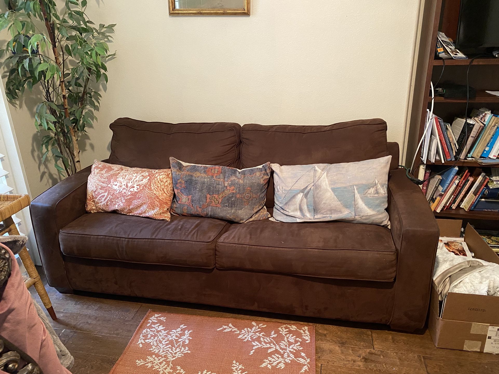 FREE- Brown Sofa Bed- Great Condition