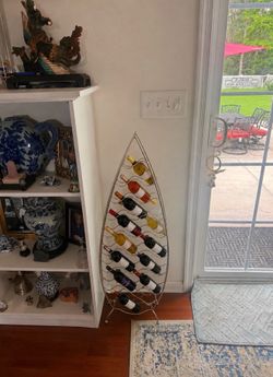 If it’s still listed, it’s still available. Very unusual fish design wine holder made of sturdy metal that holds approximately 24 bottles of wine. Thi