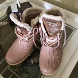 Sperry Pink Rain Boots Size 8
