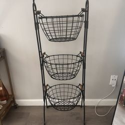 3 Basket Storage Rack