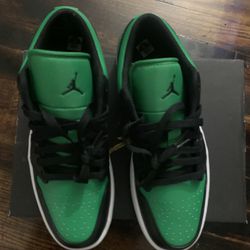 Green Jordan 1 Low Top