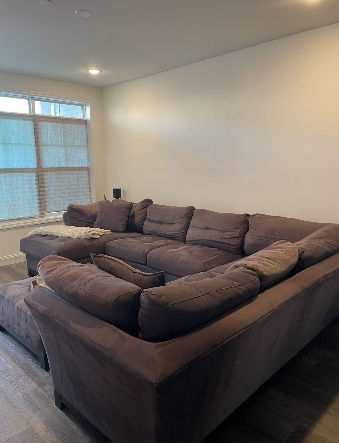 Large Grey Sectional With Ottoman