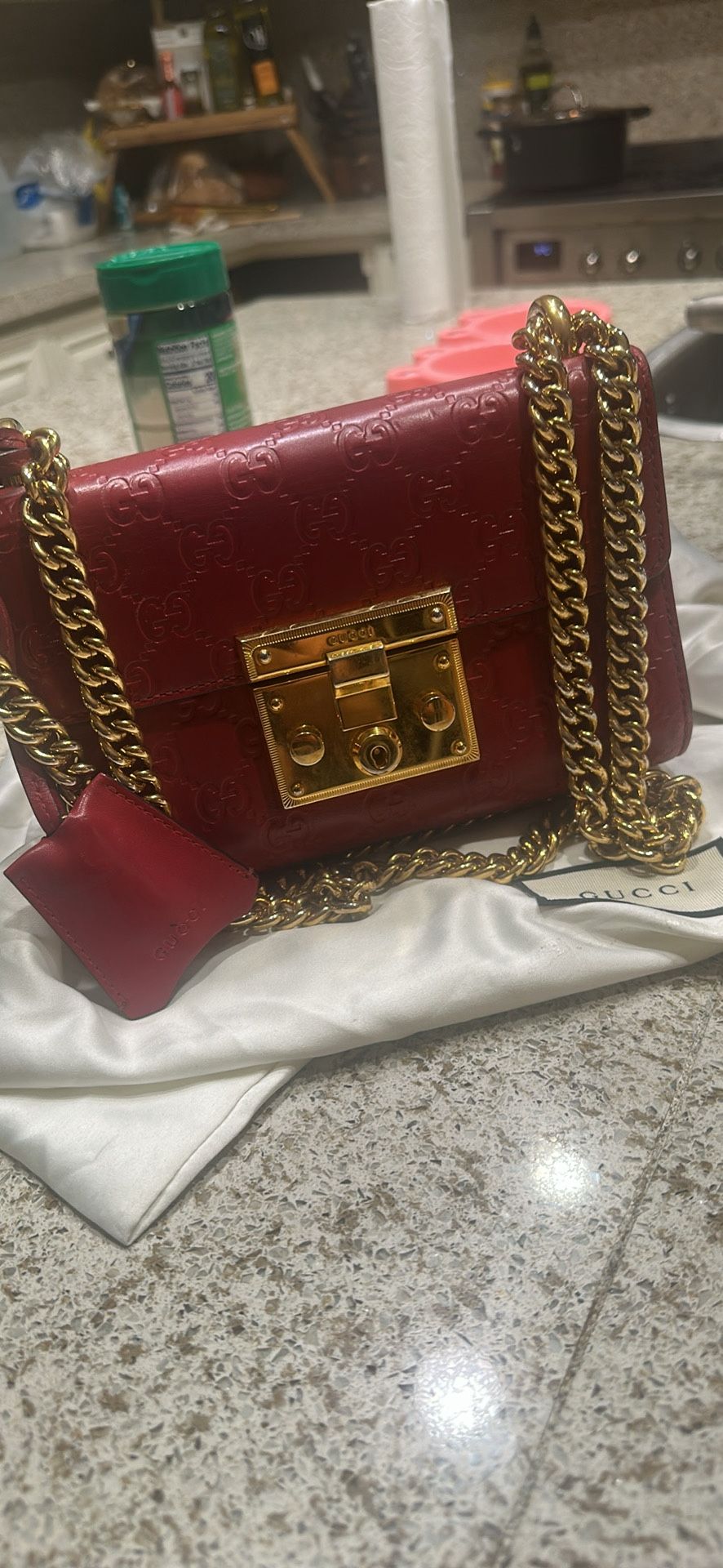 Red gold Gucci Authentic Chain Bag
