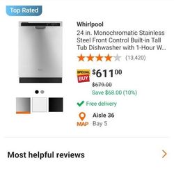 Whirlpool Dishwasher 