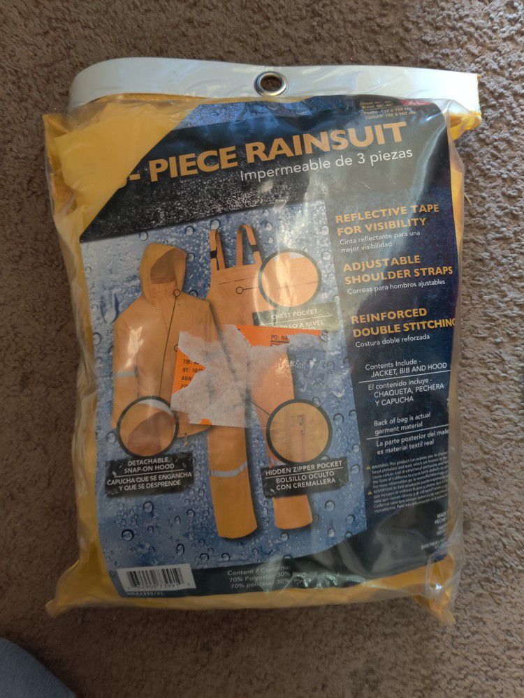 3 Piece Rain Suit