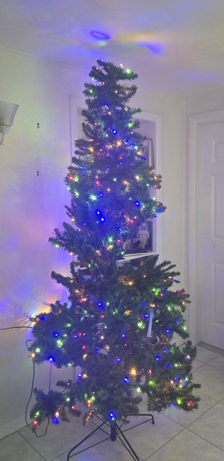 6.5 Ft Pre-lit Christmas Tree with 8 light sttings.