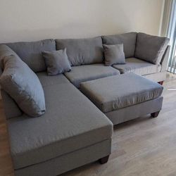 New Gray Sectional Couch / Free Delivery / $50 Down Payment 