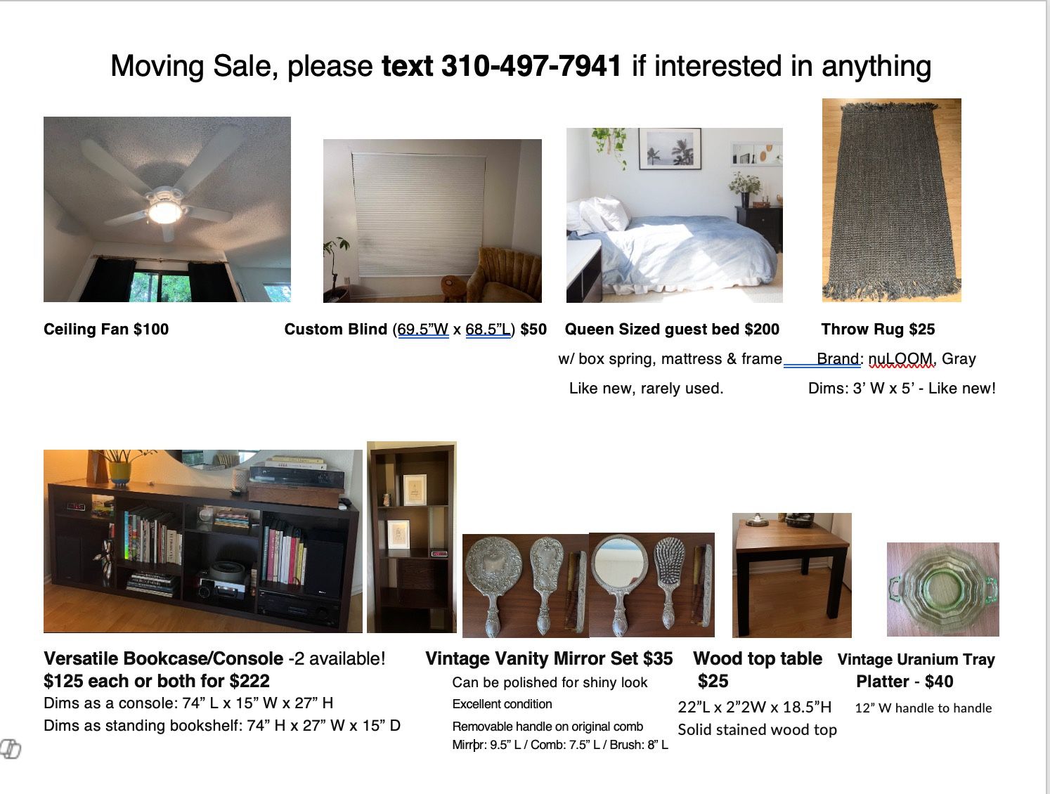 Moving Sale