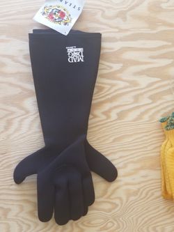 Sterns Mad Dog  Fleece Lined  Gloves, 3mm Neoprene, New, L