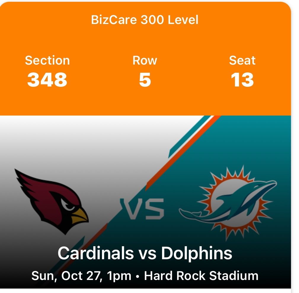 3 Miami Dolphins Tickets And Parking Pass