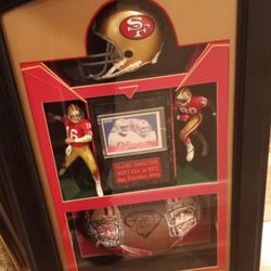 San Francisco 49ers MONTANA & RICE SIGNED Museum PIECE