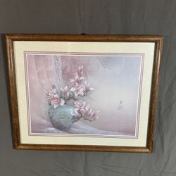Lena Liu framed art print magnolia flowers