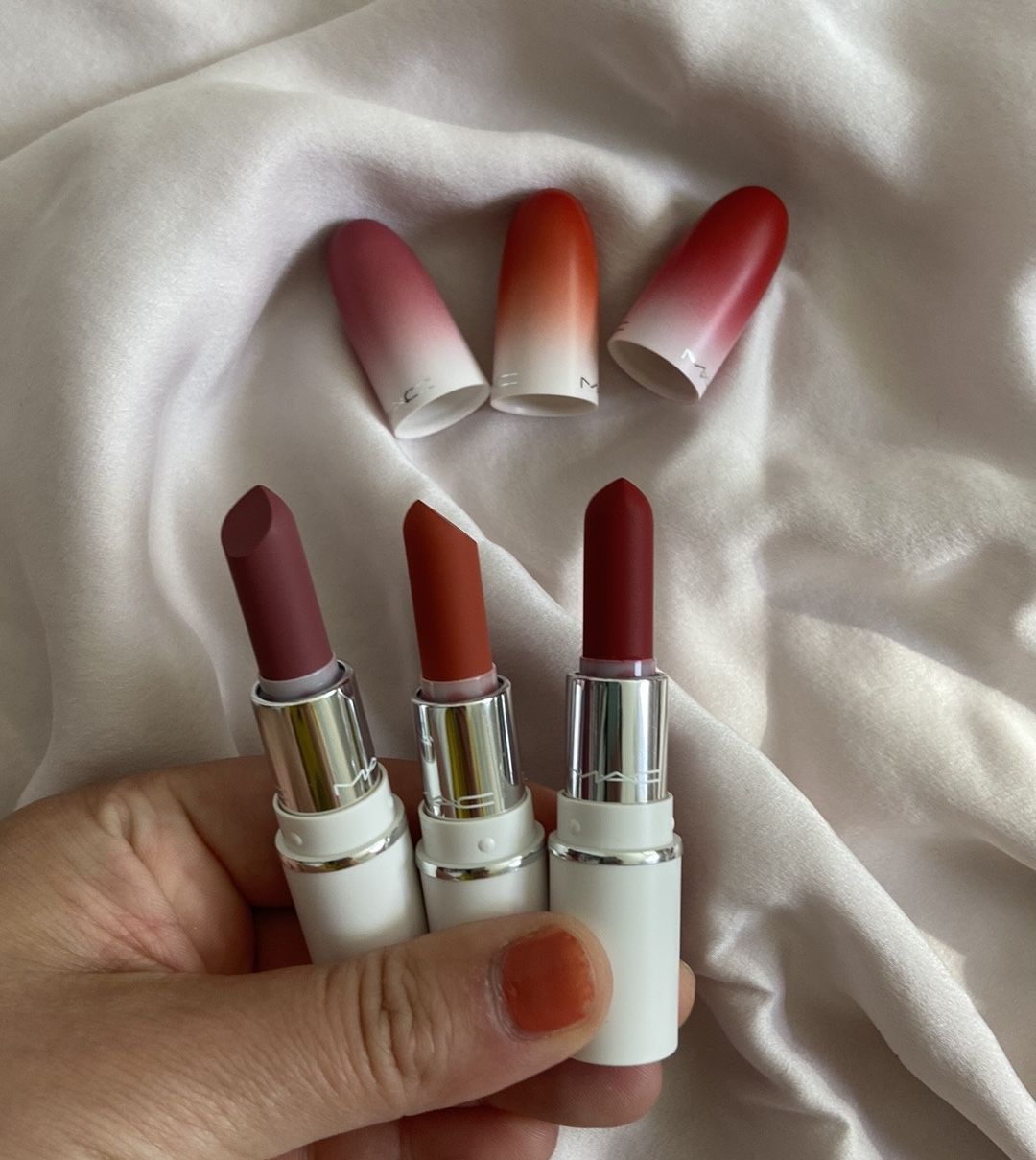 Mac mini powder kiss lipstick 3 pc bundle