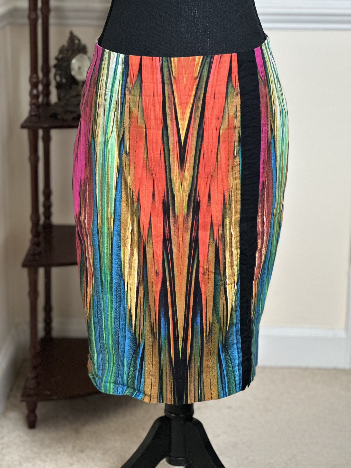Vibrant Multicolor Pencil Skirt