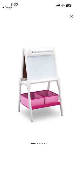 My Size White Double Sided Storage Easel