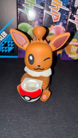 Pokeball fox silicone pipe with detachable glass bowl