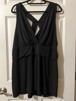 Vintage Torrid 4 Black Sleeveless V-Neck Top