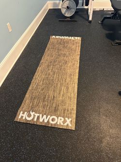 HOTWORX Yoga Mat 72x24 6ft x 2ft Jute Hemp Hot Yoga Exercise Fitness Workout