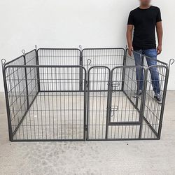 $80 (New in box) Heavy duty 32” tall x 32” wide x 8-panel pet playpen dog crate kennel exercise cage fence 