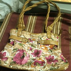 Floral Tote Two Handles 