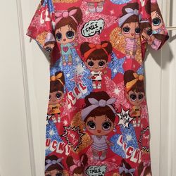 GIRLS 7Y PRINTED DRESS