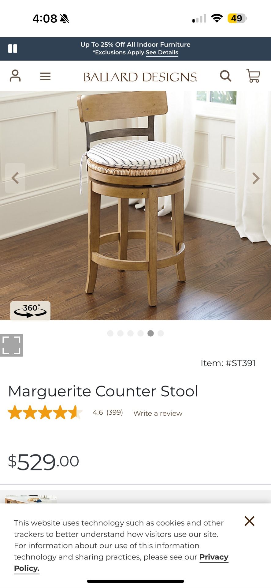 Ballard Design Barstools (Pair)