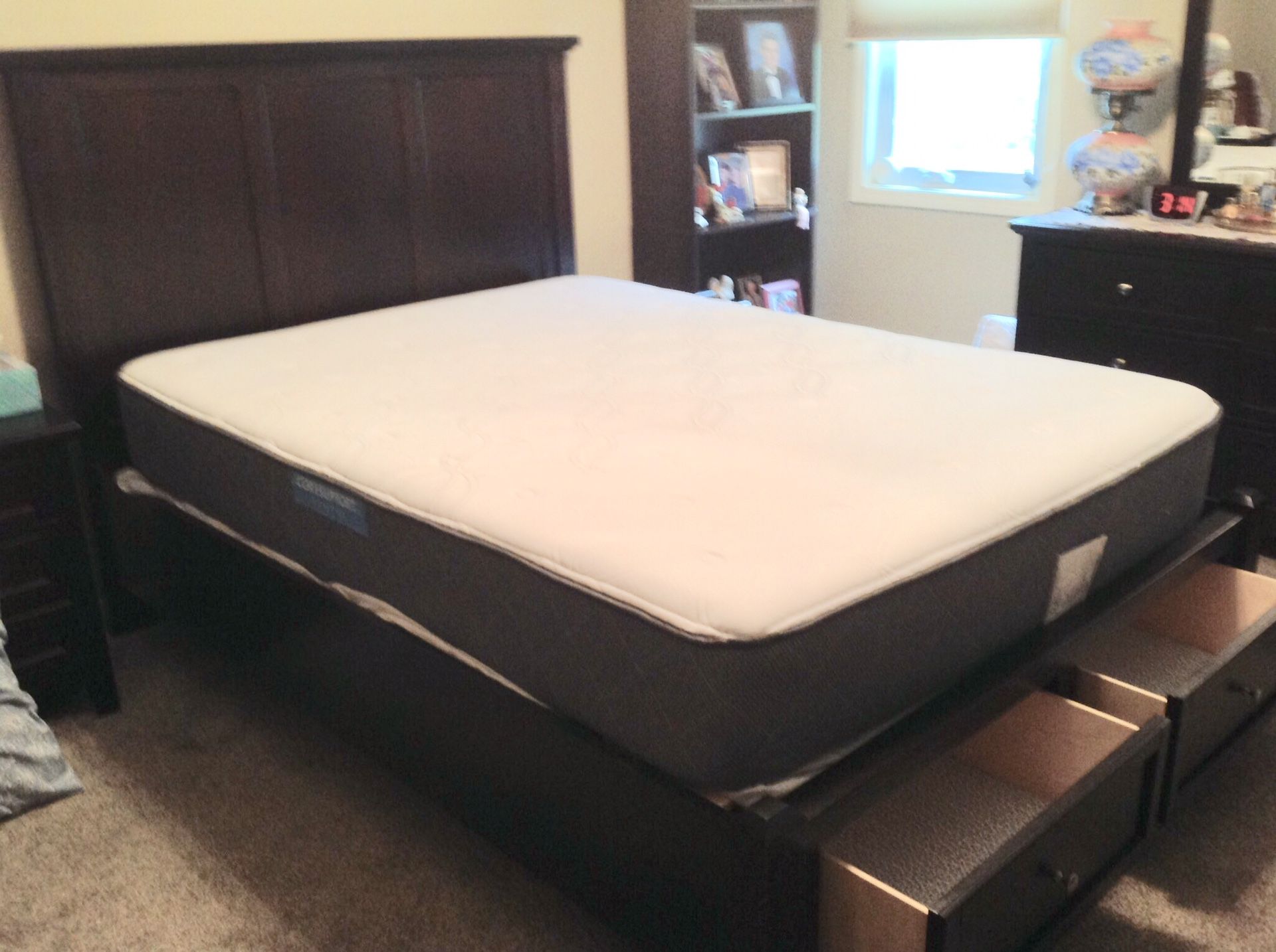 Bed Frame and Mattress “Queen” excellent condition