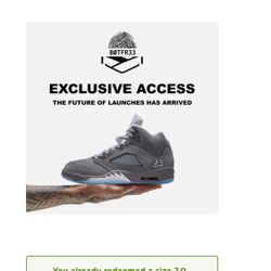 Jordan 5 Retro Wolf Grey Size 7Y Early Access 