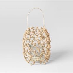 Maize/Glass Outdoor Lantern Candle Holder Beige - Opalhouse™ designed with Junga