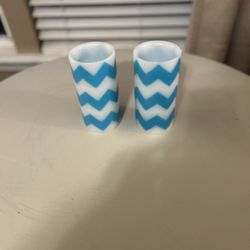 $8 - Two Teal Chevron LED Hobby Lobby Candles
