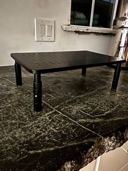 Black Metal Monitor Stand Desk Riser