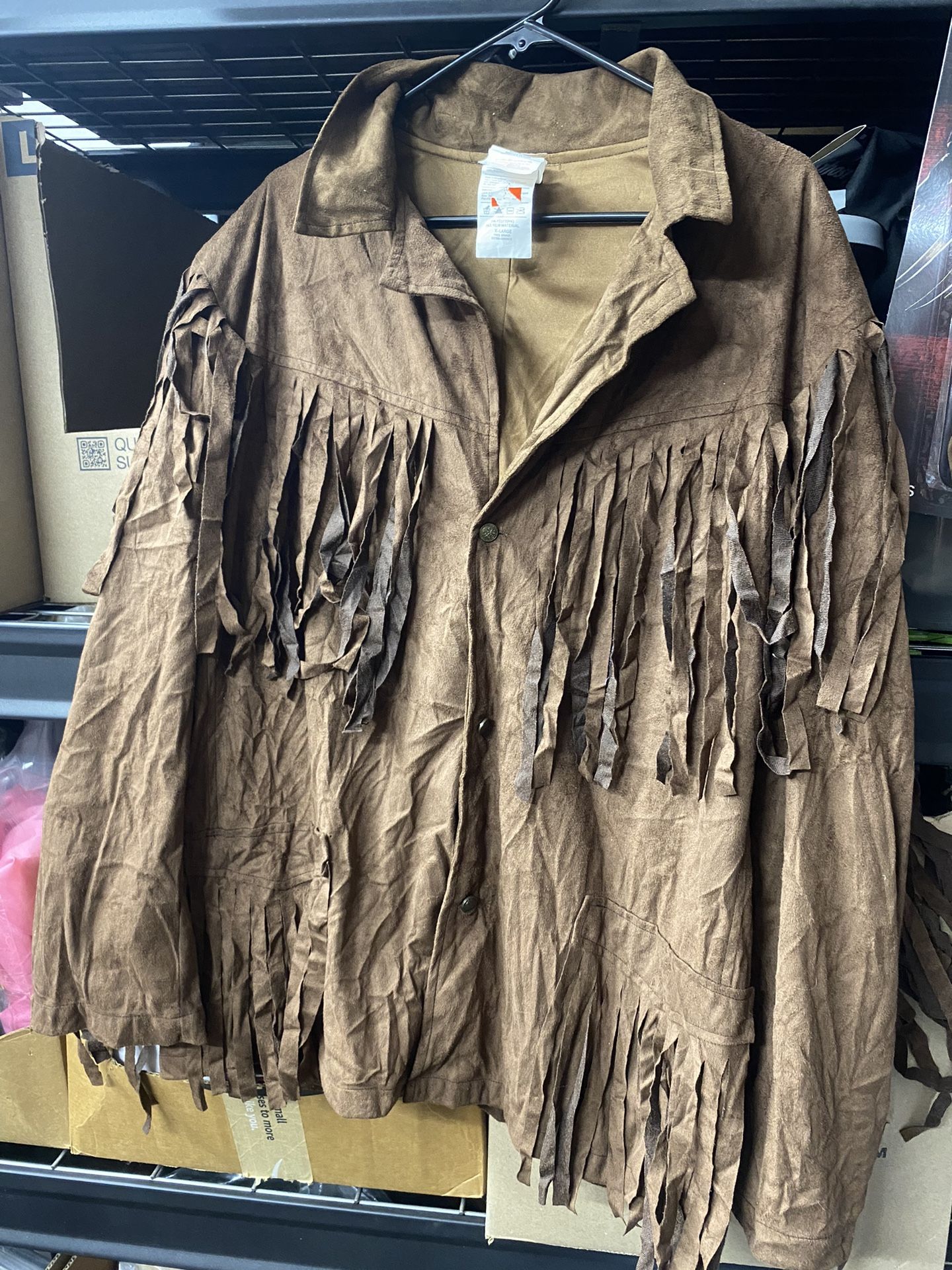 Adult Western Cowboy Fringe Jacket / Top Size XL