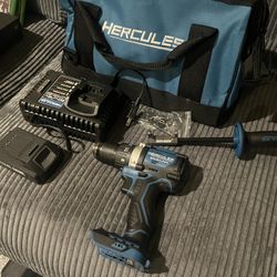 HERCULES 20V Brushless Cordless, 1/2 in. Drill/Driver Kit with Side Handle, 2 Ah Battery, and Charger