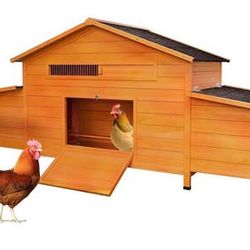 New in Box Wooden Chicken Coop for 2-4 Chickens with Nesting Box, 69.9" Large Chicken House Poultry