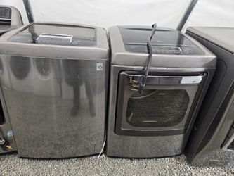 Lg Washer And Dryer Set Electric Topload 30-day Warranty 