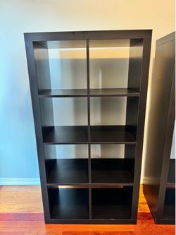 IKEA KALLAX 8-Cube Bookcase / Storage Shelf – Black-Brown