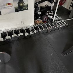 Chrome Dumbbell Set 15–55lb