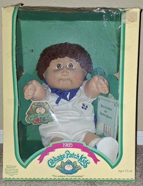 Vintage 1985 Cabbage Patch Sailor Doll, complete
