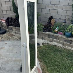 Mirror Full-length Storage Jewelry Cabinet 