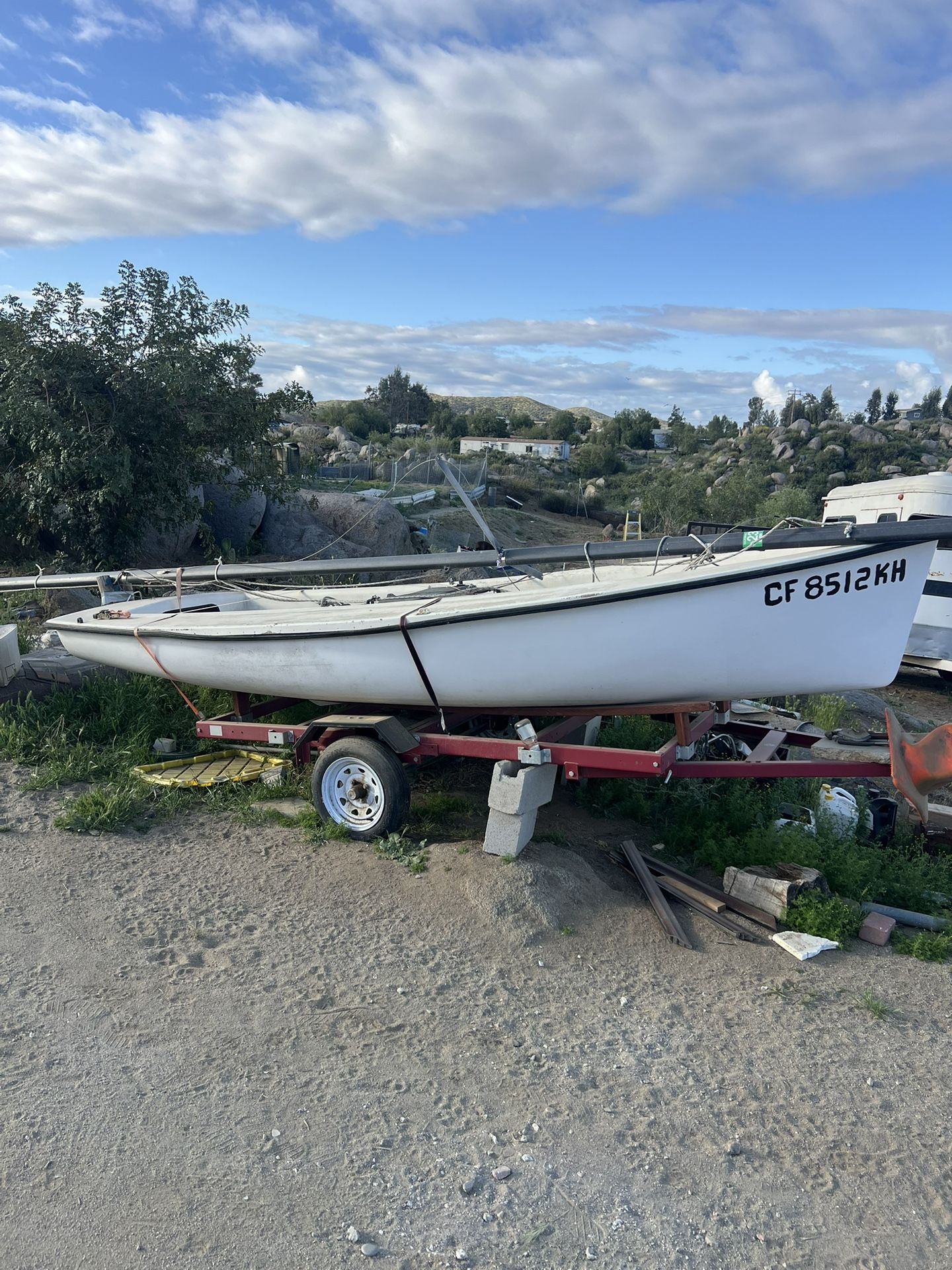 Sail Boat With New Trailer