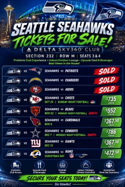 Seattle Seahawks Delta Sky360 Club Tickets