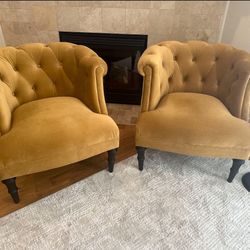 Set of Barrel Armchairs 