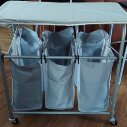 Triple Hamper With Ironing Table