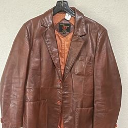 Mens Reddish Brown Leather Jacket