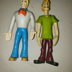 Shaggy & Fredie Figurines From Scooby Doo 