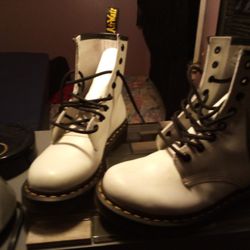 White Leather Doc Martens