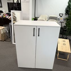 New assembled- Modern Storage Cabinet Shoe Rack with Doors and Shelves Large Capacity Moisture-Proof White 31.5" L x 15.7" W x 40.6" H