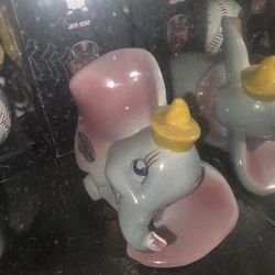 Vintage Disney Dumbo Ceramic Planter – Pink Elephant Nursery Collectible