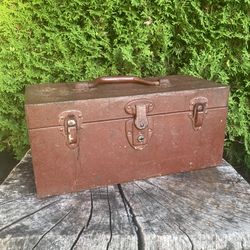 Antique lock box tackle box