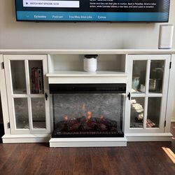 Beautiful Electric Fireplace/TV Stand/Cabinet
